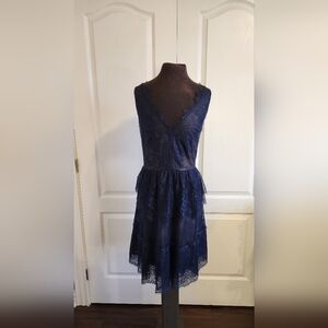 BCBGMaxAzria Navy Lace Cocktail Dress